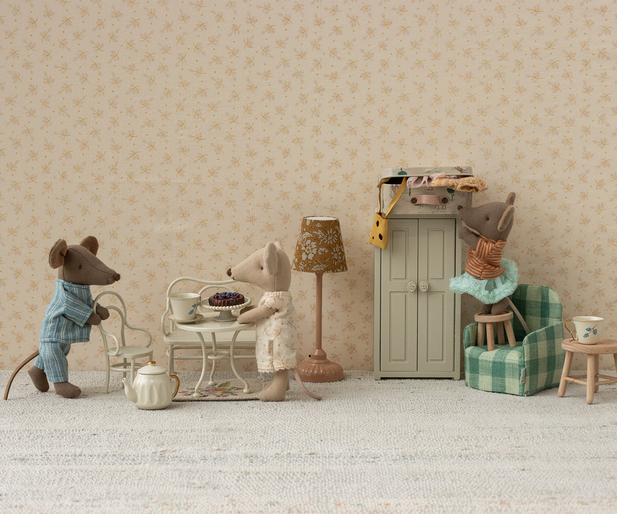 Café-Set, Maus, Klein- Cremefarben