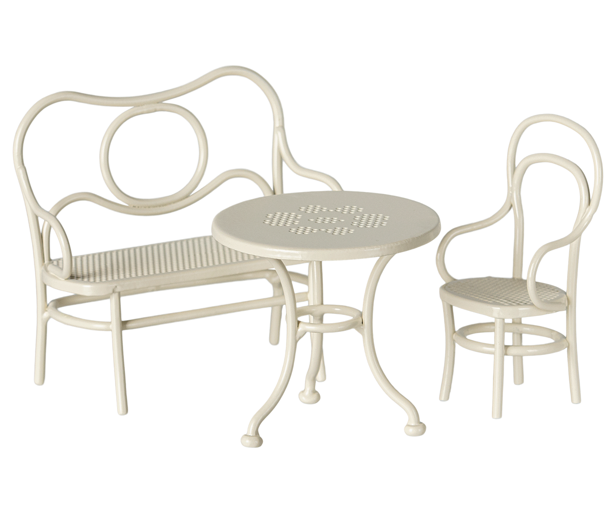 Café-Set, Maus, Klein- Cremefarben