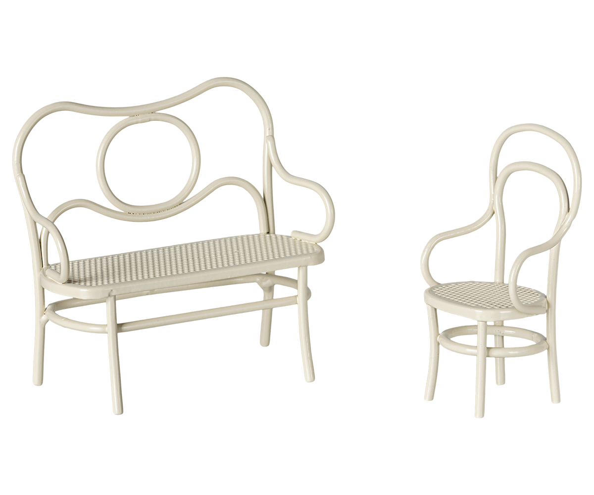 Café-Set, Maus, Klein- Cremefarben