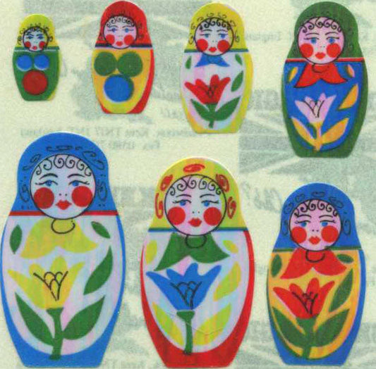 Stickermagic, Pearlie Stickers - Russian Dolls