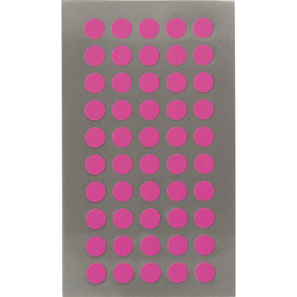 4 Sticker-Bögen PUNKTE, neonpink
